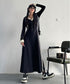 Side Line V-neck Dress
